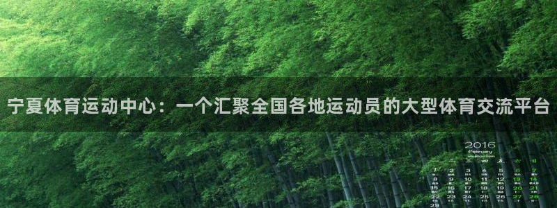 MK体育官方集团官网：宁夏体育运动中心：一个汇聚全国